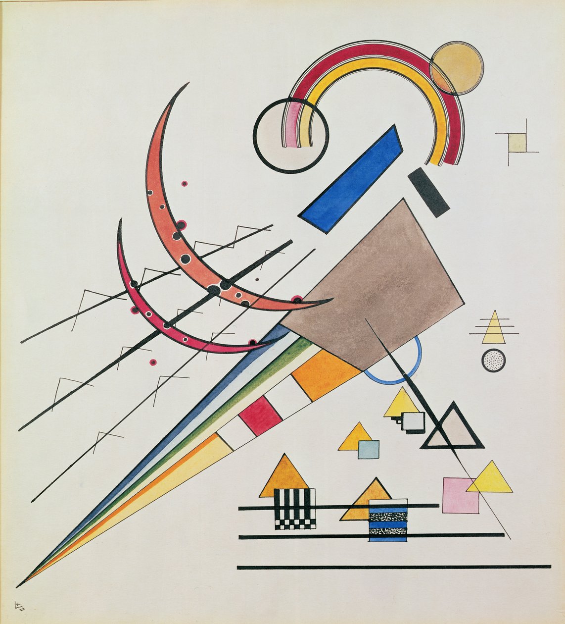 Mit dem Dreieck von Wassily Kandinsky: Kunstdruck kaufen
